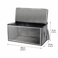 thumbnail image 3 of Clear Window Fabric Storage Bags, Heavy Duty Clothes Storage Bins with Zipper Lid, Reinforced Carry Handles Foldable Storage Totes for Quilt Clothing Dorm Wardrobe 1PCS, 3 of 6