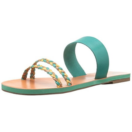 BC Footwear Women's Wee Slide Sandal, Turquoise/Multi, 6.5 M US