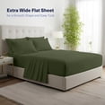 thumbnail image 6 of Kickoff Viscose Bamboo Sheets Twin Size 3-pc 100% Organic Bamboo Viscose Bed Cooling Sheets Twin Size Set Cool Bedding for hot sleepers sheet, Flat, Fitted, Pillowcase (Green, T), 6 of 8