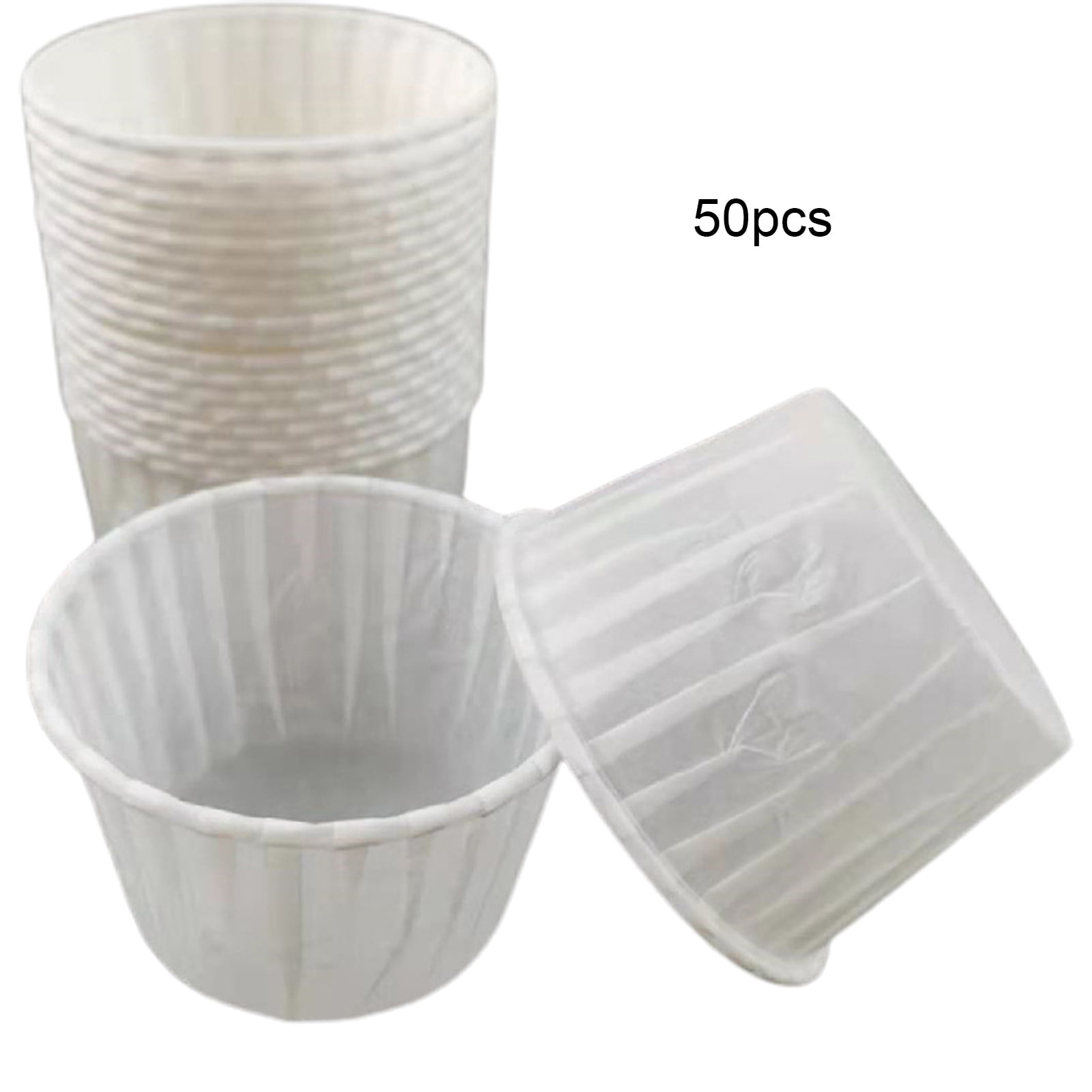 Muffin Liners for Baking - 50pcs White Extra Large Size Cupcake Liners Baking Supplies, Thick Jumbo Parchment Paper Sheets Cute Cups, Greaseproof