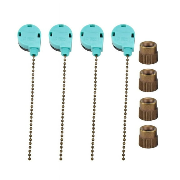4Pcs Ceiling Fan Switch Ear ZE-268S6, 3 Speed 4 Wire Control Pull Chain Cord Appliances Parts (Bronze)