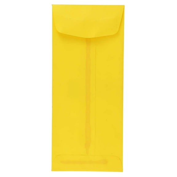 JAM Paper #10 Policy Envelopes, 4.1x9.5, Yellow, 50/Pack
