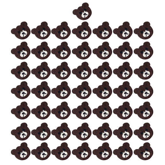 50 Pieces Cartoon Bear Shaped Buttons Craft Buttons Decorative Buttons