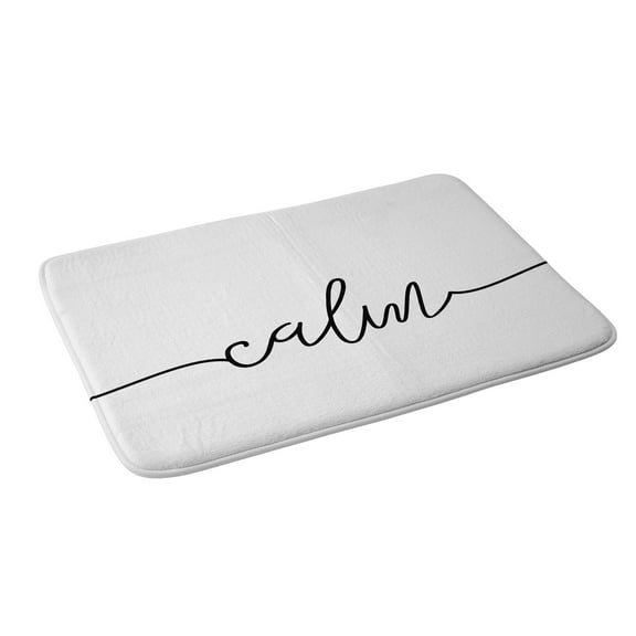 Society6 Sisi And Seb Calm Typo Bath Mat 34" x 21"