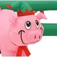 thumbnail image 4 of Gemmy Christmas Airblown Inflatable Santa Farm Scene, 5 ft Tall, Multicolored, 4 of 7