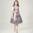 thumbnail image 2 of Mepaouo Girls German Dirndl Dress Oktoberfest Bavarian Outfit Set Kids Country Apron Maid Skirt Gray, 2 of 9