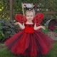 thumbnail image 4 of Vestido de tul con tutú de mariquita para niñas, vestido elegante para fiesta de cumpleaños, disfraz de mariquita, insecto, Halloween, ropa para niños, 4 of 5