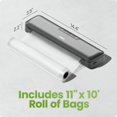 thumbnail image 7 of Food Vacuum Sealer Machine Compact Vacuum Sealer with Moist and Dry Settings Perfect for Sous Vide Storage and Freezer One-Touch Operation Vacuum Storage Bags Included Black, 7 of 7