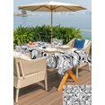 thumbnail image 5 of Outdoor Tablecloth with Umbrella Hole for Patio/Picnic/Party/Camping, Black Cartoon Cats Waterproof Table Cloth Rectangle Table Cover Washable, Modern Abstract Art Striped Cats (52"x 70"), 5 of 8