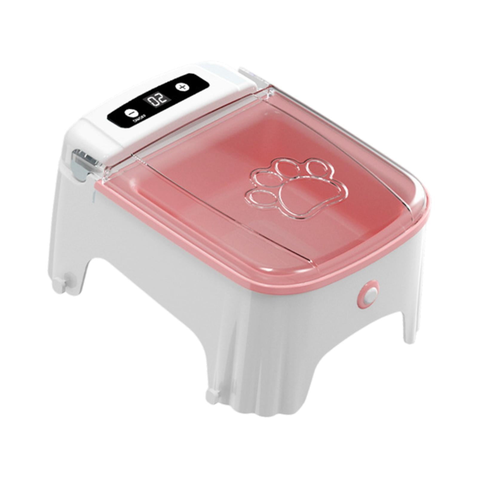 oshhni Automatic Timed Cat Feeder Cat Timed Feeding for Kittens Dry Food Small Dogs Pink