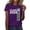 Purple, variant on MEICHEN Graduation Gifts for Her: Class Of 2026 Senior 26 High School Graduation T Shirt Womens Spring Summer Tops