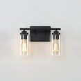 thumbnail image 3 of Kawoti  2-Light Dimmable Bathroom Vanity Light with Clear Glass Shade Black, 3 of 5