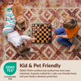 thumbnail image 4 of Design&I 3'x5' Ultra Soft Throw Mat, Boho Throw Vintage Lattice Geometric Border Southwestern Ru Door None Fluffy Washable Easy Care Indoor rug for Bedside Hallway, 4 of 7