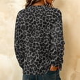 thumbnail image 7 of Cardigans for Women Leopard Print Knit Button Down Long Sleeve Loose Fit Fall Jacket Coat Tops, 7 of 7