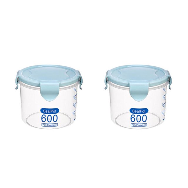 Wosthever Hebilla de plástico PP transparente, latas selladas, soportes redondos para tanque de almacenamiento de cereales, contenedores de cocina Type6 NO6 Wosthever CBP055772