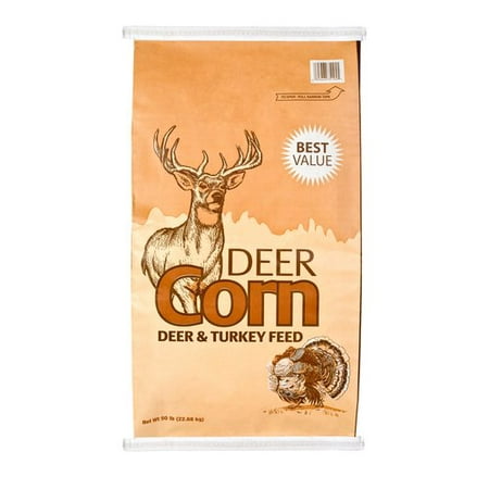Manna Pro Deer Corn- Deer and Turkey Feed, 50 lbs (Best Food Plot For Deer And Turkey)