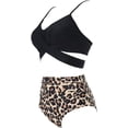 thumbnail image 6 of HZKAICUN Women's High Waisted Bandage Bikini Set Wrap Two Piece Push Up Swimsuits, 6 of 7