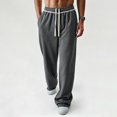 thumbnail image 5 of Men's Lightweight Sweatpants Open Bottom Sweat Pants for Men Straight Leg Gym Sweatpants Lounge Pants Casual Lounge Joggers with Pockets Slacks Dark Gray 2Xl, 5 of 8