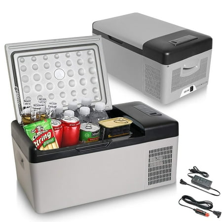 Seangles Portable Freezer Ac/Dc Portable Refrigerators Low Noise Electric Camping Fridge for Car, Truck, Vehicles and Home 15 Quart (15 Liter) Capacity
