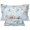 thumbnail image 1 of FADFAY Shabby Floral Bed Sheet Set Farmhouse Bedding Blue Cotton Winter Bedding Deep Pocket Sheets 4-Piece King Size, 1 of 2