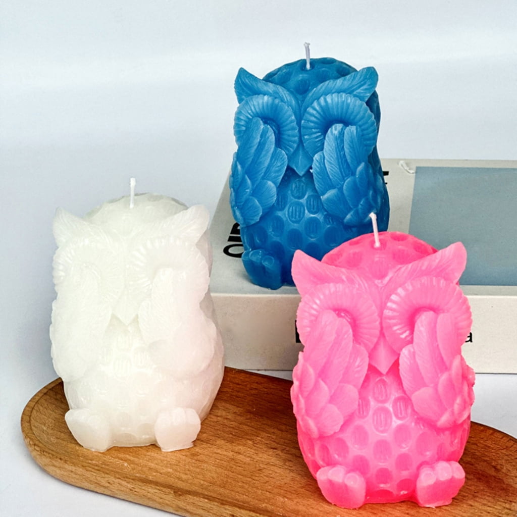 Owl Shaped Candle Silicone Mold for Making Candle Soap Plaster Ornemant Resin Craft Resin Casting Silicone Molds