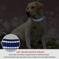 thumbnail image 4 of YSTINNG Reflective Dog Collar with Buckle Adjustable Safety Nylon Collars for Small Medium Large Dogs, Navy Blue L YD72-075, 4 of 7
