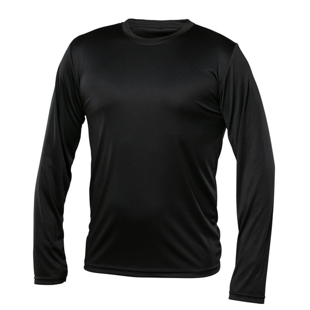 Blank Activewear Pack of 5 Men's Long Sleeve T-Shirt, Quick Dry