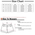 thumbnail image 6 of Stretchy Jean Shorts for Women Womens Blue Denim Shorts Stretchy Ripped Casual Summer Jean Shorts with Rolled Cuffs Streetwear Blue XXL, 6 of 8