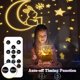 thumbnail image 3 of Proyector de estrellas con luz nocturna, luz nocturna infantil con control remoto y temporizador, 8 canciones, 12 películas, 6 modos de iluminación, proyector de estrellas multifuncional giratorio de, 3 of 5
