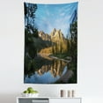 thumbnail image 1 of Western Tapestry, Serene Atmosphere at Sunrise Reflection of the Mountain on Lake Landscape Photo, Fabric Wall Hanging Decor for Bedroom Living Room Dorm, 5 Sizes, Multicolor, by Ambesonne, 1 of 1