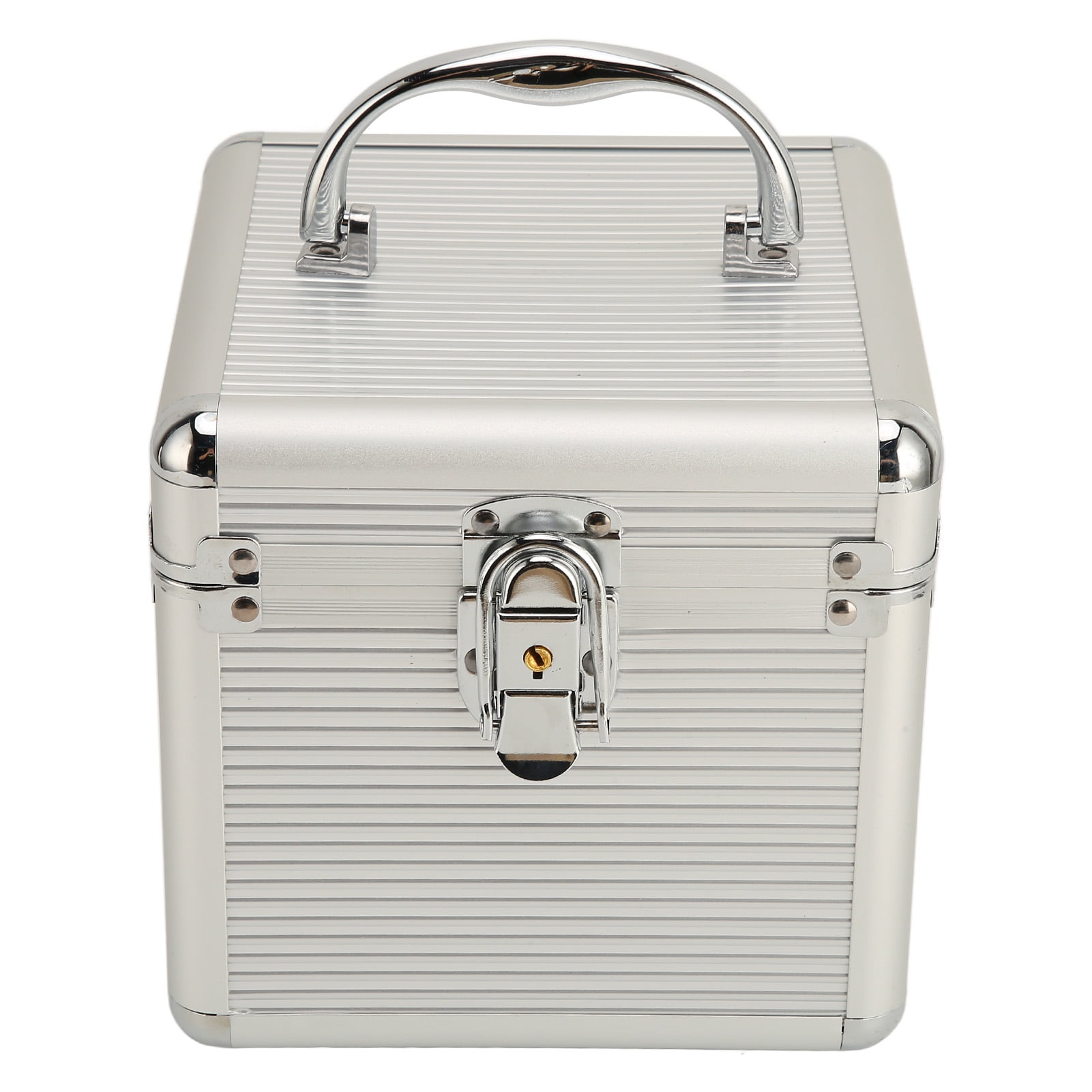 Hard Drive Storage Case, HDD Storage Box Suitcase 6 Bay Silver Design