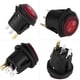 thumbnail image 3 of Botón de interruptor LED, 2 piezas de interruptor basculante de palanca redondo LED rojo, botón de enganche redondo E/S, interruptor automático para automóvil y barco, 12 V, 20 A, 3 pines para barco, 3 of 5