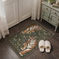 thumbnail image 5 of GENIMO 5'x7' Area Rug for Living Room, Machine Washable Non Slip Low Pile Rug for Bedroom Dining Room, Natural Animal Print, Forest Green, 5 of 6