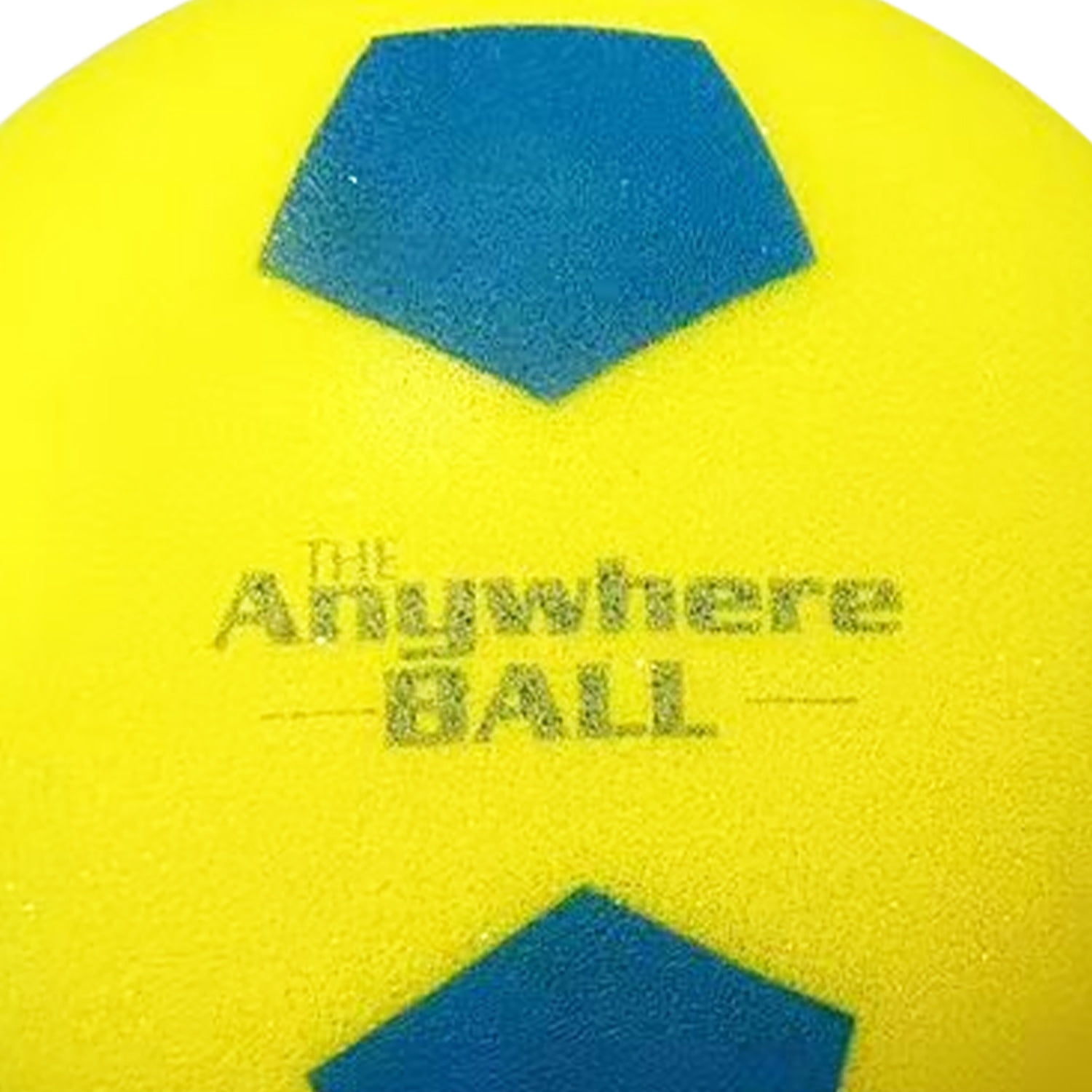 Anywhere Sports: Silent Soccer Ball - 8" Yellow& Blue Squishy Foam Ball, Size 4, Realistic Bounce, Quiet Indoor & Outdoor Play, Waterproof, Kids 3+