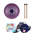 thumbnail image 4 of Tambor de Lengüeta Muslady 5.5 Pulgadas, Diseño con Elementos del Zodíaco Chino, 8 Notas en C, Incluye Estuche, Partituras y Baquetas, Color Morado Oscuro, Ideal para Meditación y Yoga., 4 of 6