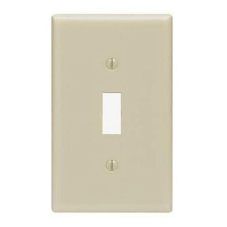 20PC Leviton Leviton 020-86001-000 One-Gang Toggle Switch Standard Wallplate, Ivory