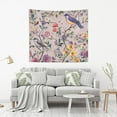 thumbnail image 2 of Yayeee Tapestry Wall Hanging for Bedroom 90" x 60" Living Room Home Wall Art Decor, Purple Floral Pattern, 2 of 7
