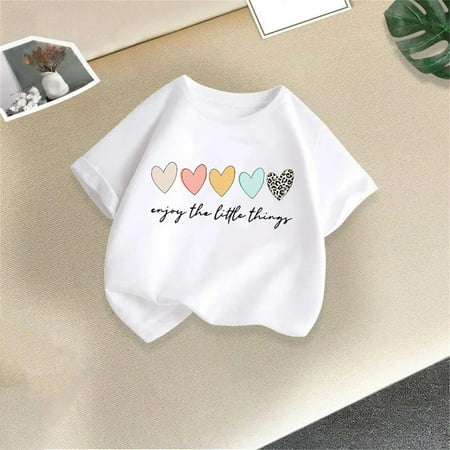 BLTIBY Girls Boys Summer Short Sleeve Tops Child Kid Round Neck Printed Shirts Toddler Infant Fashion Casual Loose Pullover Blouses White 2 10-12 Years BLTIBY Girls Boys Summer Short Sleeve Tops Child Kid Round Neck Printed Shirts Toddler Infant Fashion Casual Loose Pullover Blouses White 2 10-12 Years