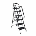 thumbnail image 1 of Step Ladder, Folding Step Stool with Wide Anti-Slip Pedal, Sturdy Steel Ladder, Convenient Handrail, Lightweight, Portable Steel Step Stool, 1 of 1