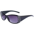 thumbnail image 2 of 2 Pair of Womens Designer Bifocal Sunglasses with Rhinestones - Black/Tortoise - 2.50, 2 of 15