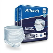Attends Overnight Incontinence Underwear, X-Large 58-68, 48 Count