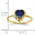 thumbnail image 2 of Primal Gold 14 Karat Yellow Gold 6mm Heart Sapphire and Diamond Ring, 2 of 4