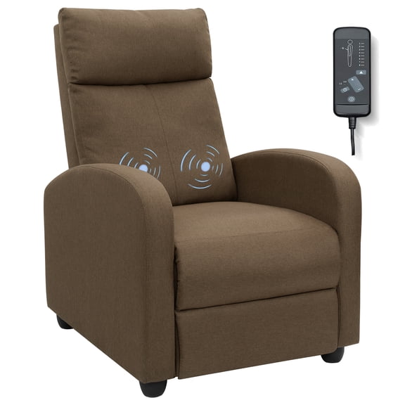 Walnew Recliner Home Theater with Padded Seat and Massage Backrest
