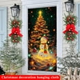 thumbnail image 3 of 71" x 35" Christmas Fluorescent Door Banner – Holiday Party Backdrop, Festive Wall Hanging, Christmas Decoration Cloth with Adhesive Tape for Indoor & Outdoor Seasonal Décor, 3 of 5