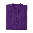 thumbnail image 2 of Woman Within Plus Size Cotton Cable Knit Cardigan Sweater, 2 of 5