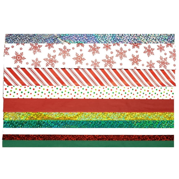 Christmas Tissue Paper (Hologram, Printed & Solid) 100 Sheets