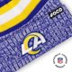 thumbnail image 3 of Foco Los Angeles Rams Nfl Logo Heather Stripe Pom Beanie Hat Color Del Equipo, 3 of 5