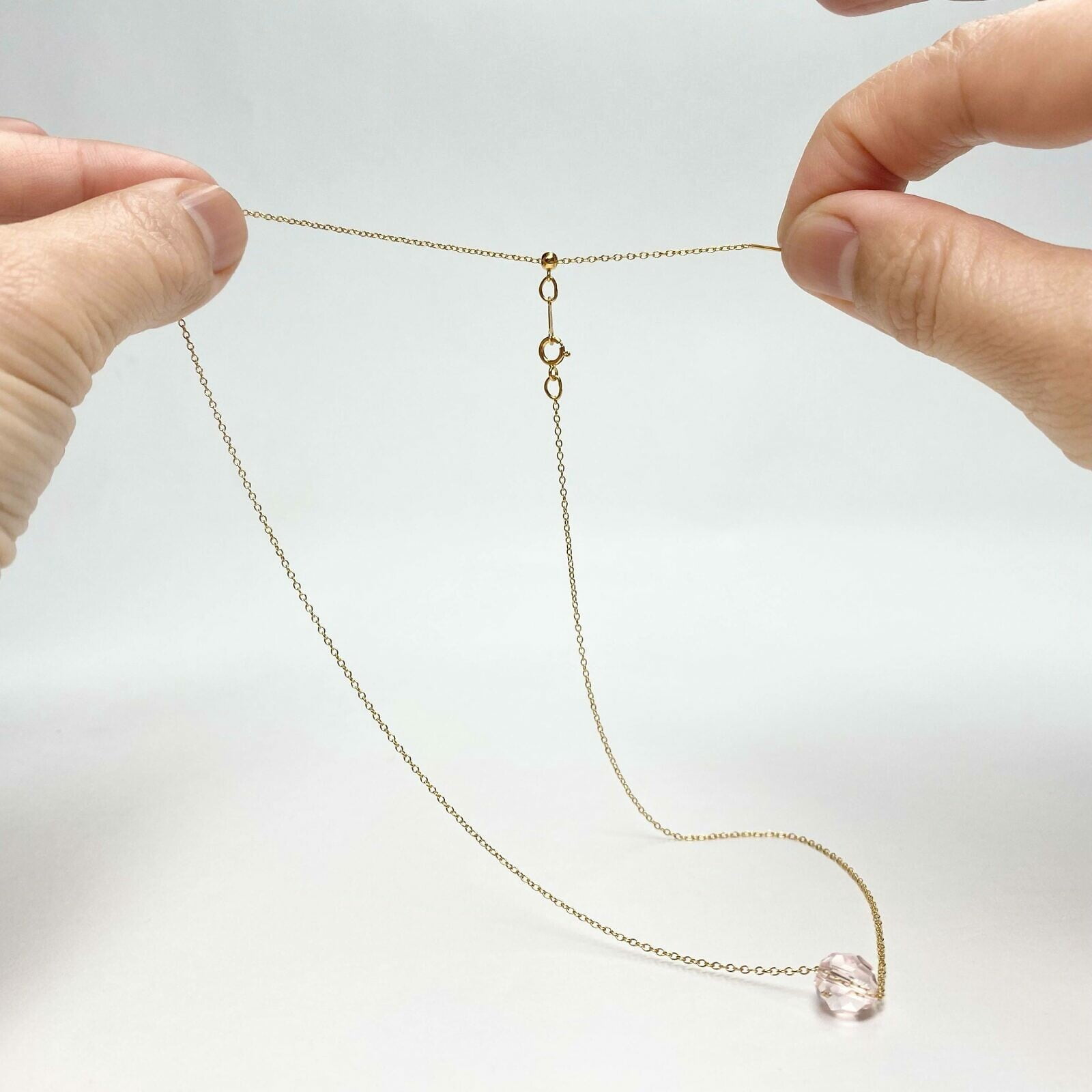 14K Yellow Gold 22.0 inch Add A Bead Necklace Chain w/ Semi-Precious 8mm White Pearl Bead and 20 Decending 14k Yellow Gold Beads
