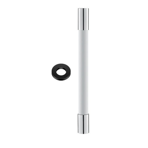 Qyaukm Faucet Extension Hose, 50Cm Flexible Silicone Pipe with 360° Rotation, Universal G1/2" Connector for Kitchen and Bathroom Sink (White)