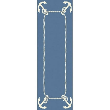 Somerset Bay Boardwalk Slate Coastal Area Rug